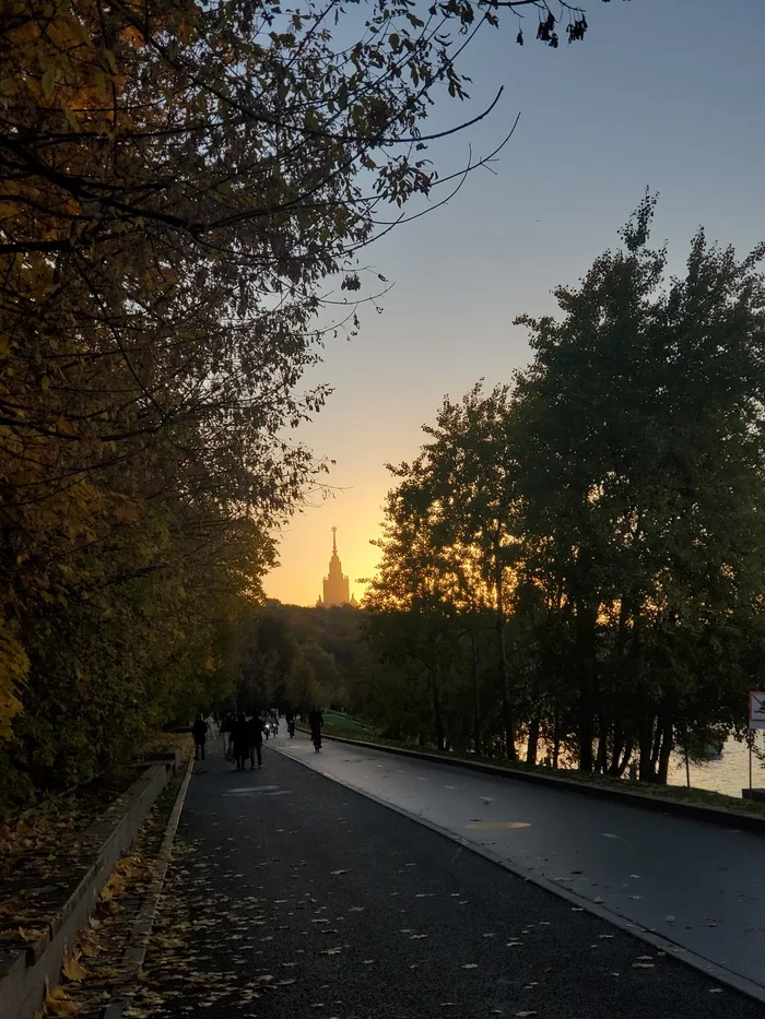 Sunny autumn Moscow - My, Moscow, Gorky Park, MSU, Autumn, The photo, Mobile photography, Longpost