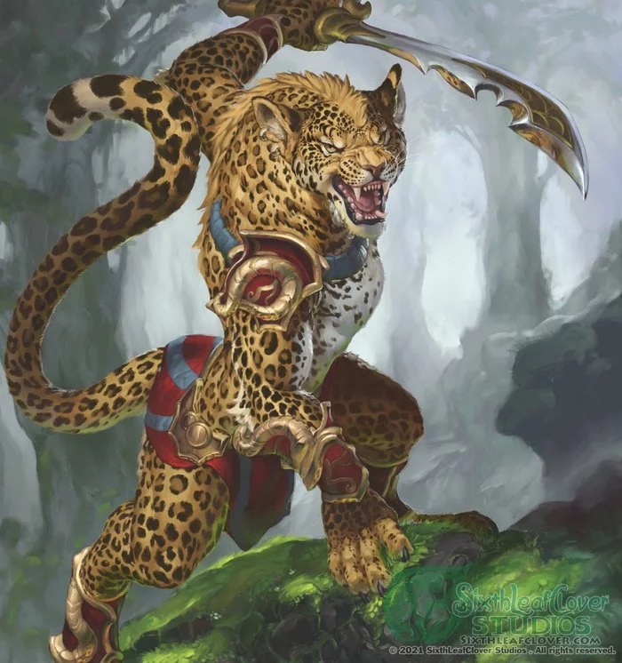 Warrior - Furry, Anthro, Art, Furry cheetah, Sixthleafclover