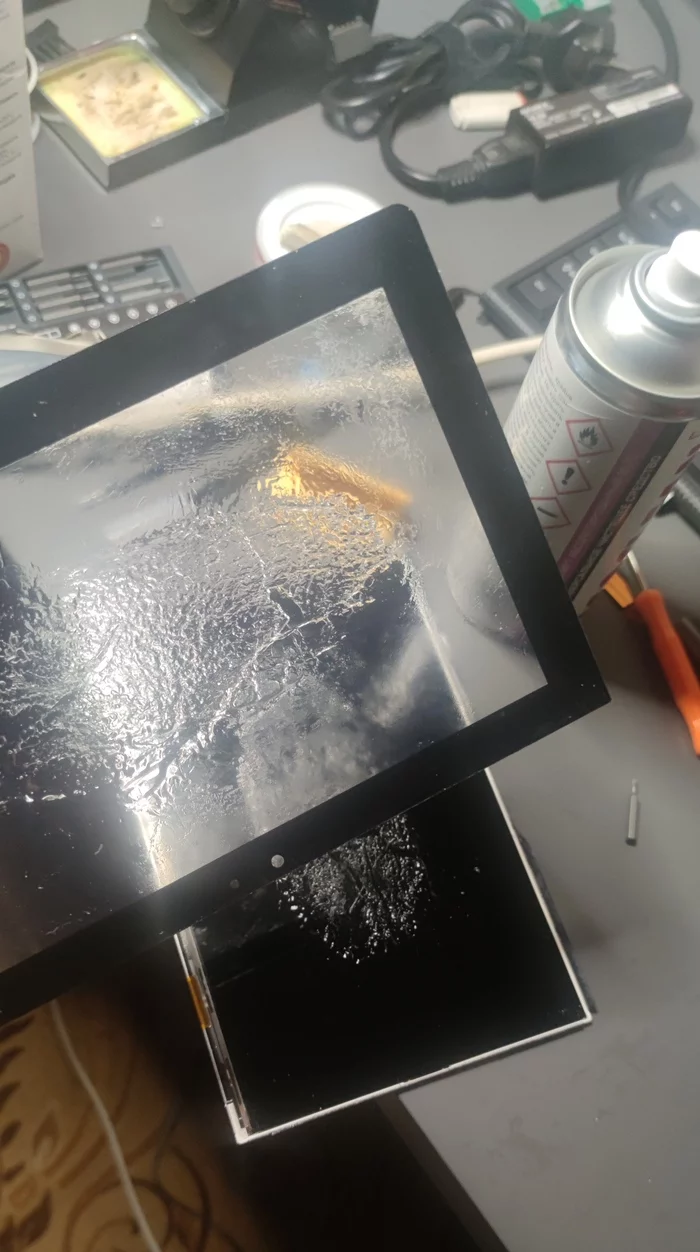 Filled the tablet - My, Repair, Tablet, Touchscreen