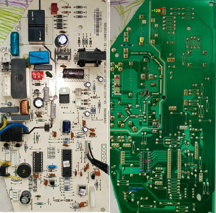 Repair of the control board of the indoor unit of the air conditioner - My, Air conditioner, Repair, Need help with repair, Longpost