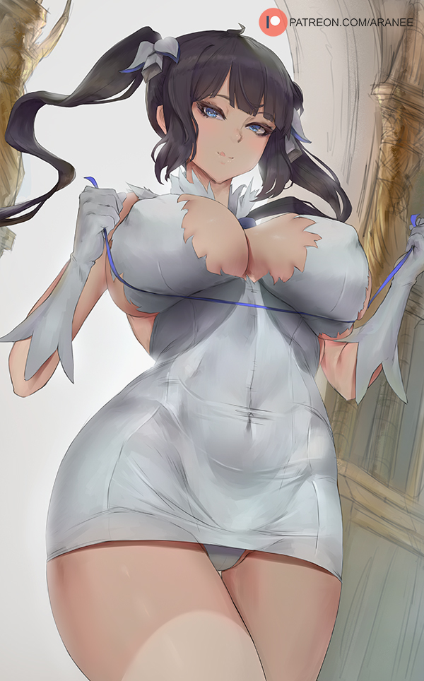 Гестия - NSFW, Danmachi, Hestia, Аниме, Anime Art, Рисованная эротика, Aranee