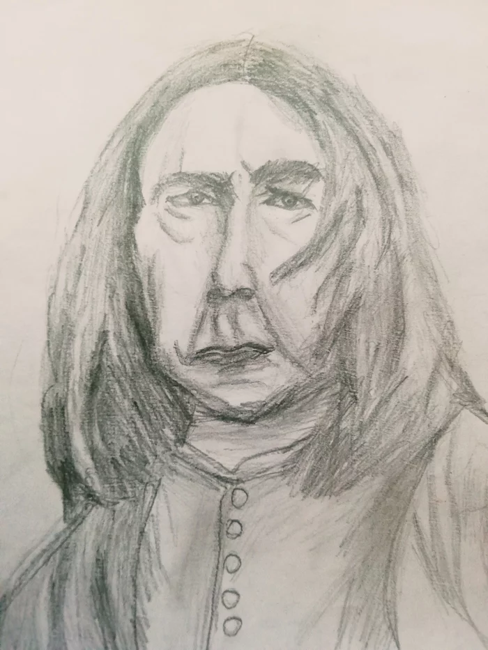 Severus Snape - My, Pencil drawing, Classical portrait