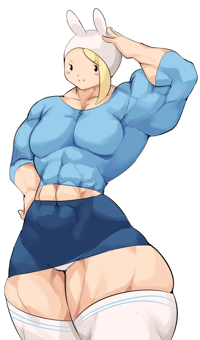 Fionna the Human - Musctonk, Muscleart, Fionna, Adventure Time, Strong girl, Sleep-Sleep, Art