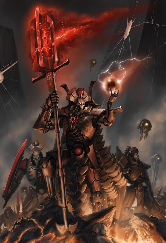 "Necron overlord" & "Vanguard Sergeant" by Kim Chan