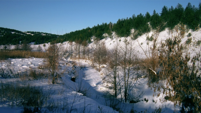 Р. Бекшанка под снегом