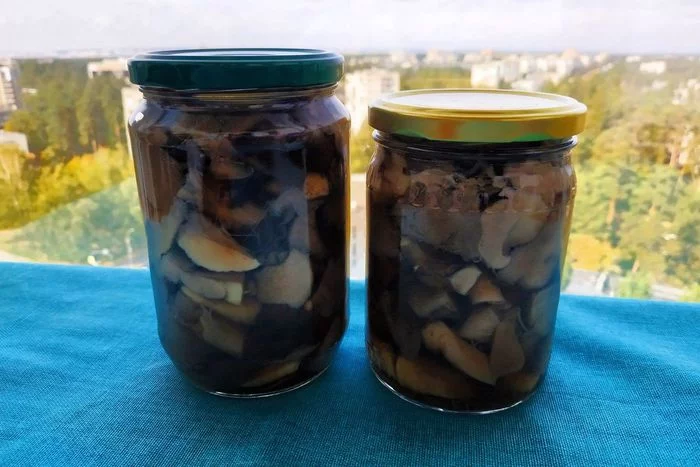 Marinated forest mushrooms for the winter - My, Mushrooms, Pickling, Marinade, Food, Cooking, Recipe, Dish, Nutrition, , Preparation, Canning, Longpost
