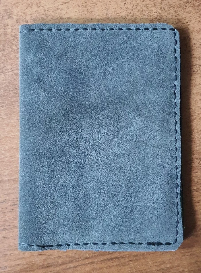 First job - My, Needlework without process, Leather products, Longpost, Needlework, Cover, Natural leather