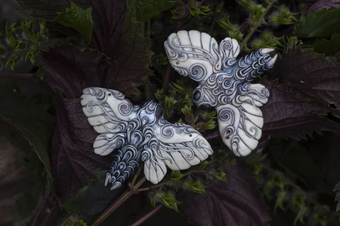 Moths from polymer clay - My, Handmade, Butterfly, Fly like a butterfly, Polymer clay, Longpost