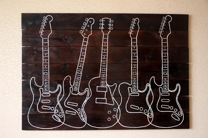 Guitar panel - My, With your own hands, Wood products, Carpenter, Panel, Loft, Longpost