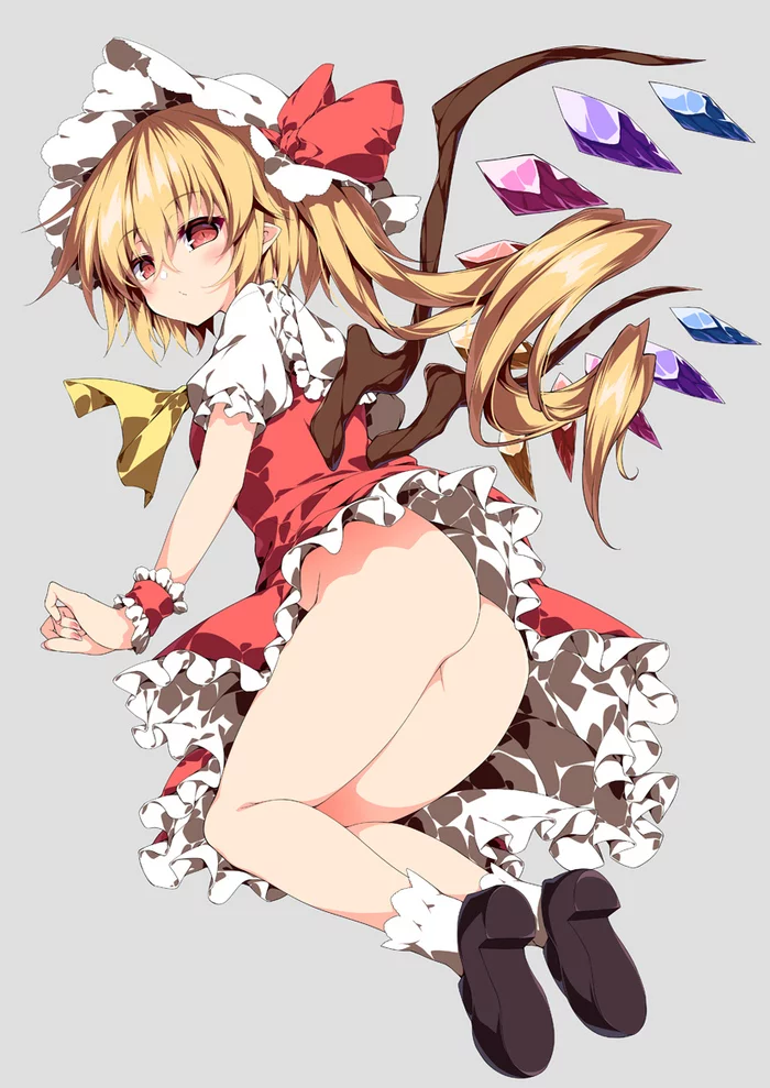 Flandre Scarlet - NSFW, Touhou, Flandre Scarlet, Anime Art, Аниме, Попа, Рисованная эротика, Эротика