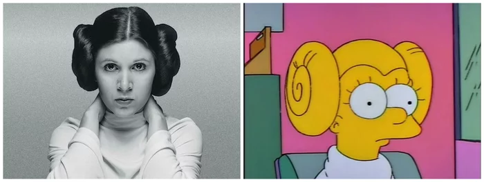 October 21, 1956 - Carrie Fisher's birthday (d. 2016) - The Simpsons, The calendar, Birthday, Movies, Actors and actresses, Star Wars, Carrie Fisher