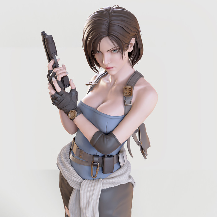 Jill Valentine byLinyang Chen Jill Valentine, Resident Evil, , , Game Art, 3D, Zbrush, , , Linyang Chen