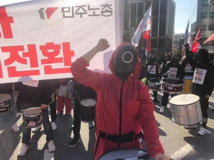 Workers strike in South Korea - Strike, South Korea, Squid game (TV series)