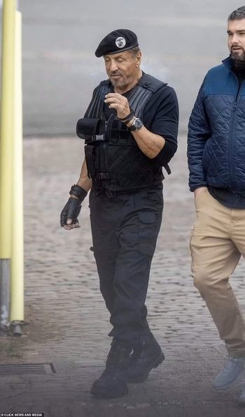 Sylvester Stallone on the set of The Expendables 4 - Sylvester Stallone, The Expendables, Filming, Longpost