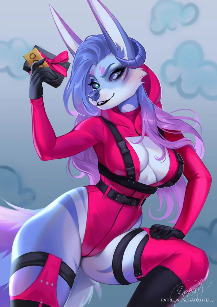 Sora - NSFW, Furry, Anthro, Art, Furry edge, Furry fox, Sorafoxyteils