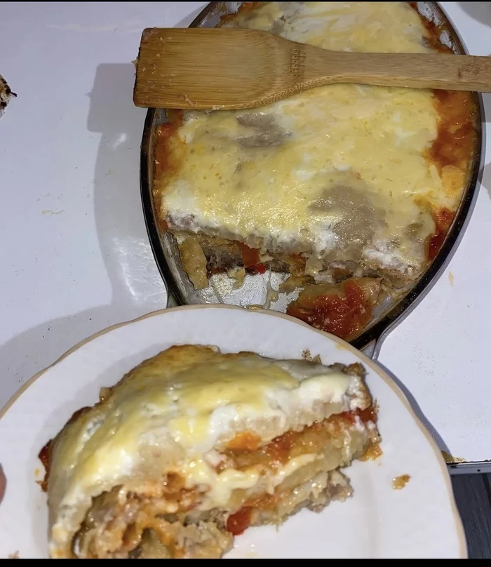 Very lazy lasagna - My, Recipe, Lasagna, Fiasco, Yummy, Longpost