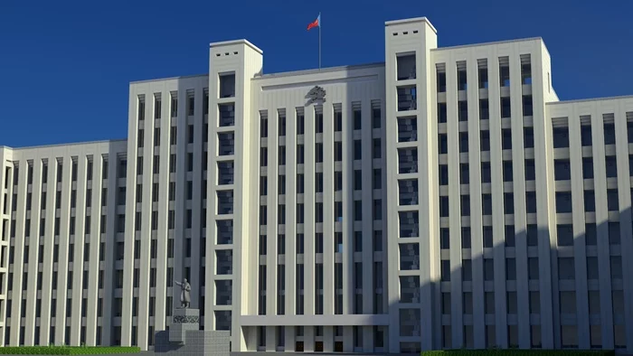A bit of Minsk in your feed - My, Minecraft, Minsk, Computer games, Trolleybus, Bus, Town, Republic of Belarus, Creation, Architecture, Constructivism