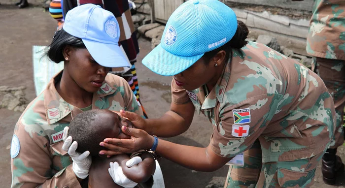 Women on guard of peace and order - Russia, Africa, UN, Peacekeepers, Women, The photo, Protection, The soldiers, Army, Interesting, Longpost