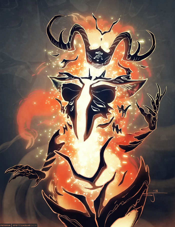 Up in Flames - The elder scrolls, The Elder Scrolls V: Skyrim, , Fire Atronach, Art, Spottyjaguar