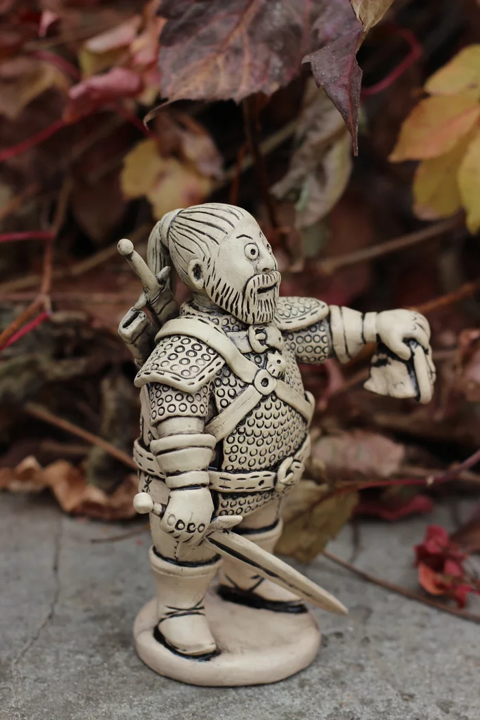 -There's someone's head lying around, isn't it yours? - My, The Witcher 3: Wild Hunt, His own ceramist, Ceramics, Figurines, Statuette, Cartoon, Handmade, Longpost