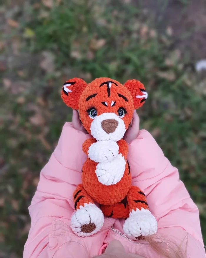 Tiger cub Tala - My, Knitting, Knitted toys, New Year, Tiger, Symbol of the year, Longpost, Children