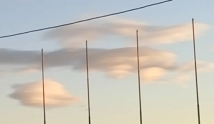 Lenticular clouds - My, Lenticular clouds, Magnitogorsk, Photo on sneaker
