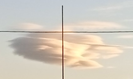 Lenticular clouds - My, Lenticular clouds, Magnitogorsk, Photo on sneaker