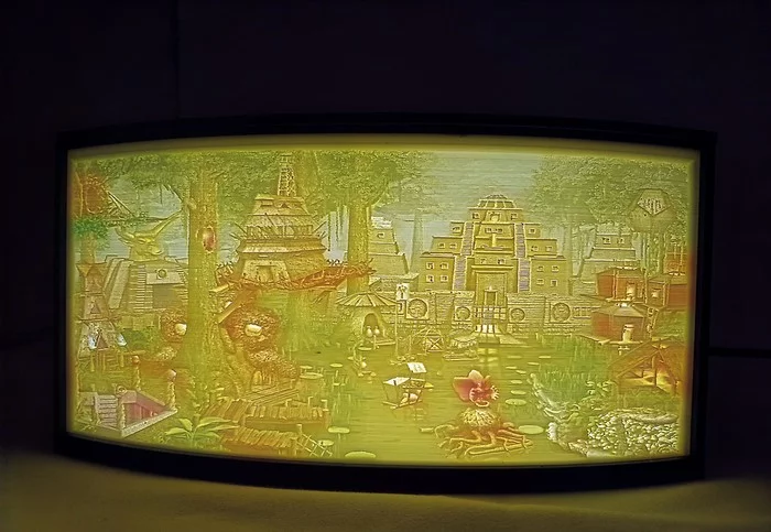 Lamp based on Heroes of Might and Magic 3, with musical accompaniment - My, Games, Diorama, Герои меча и магии, Nostalgia, 3D печать, Video, Longpost