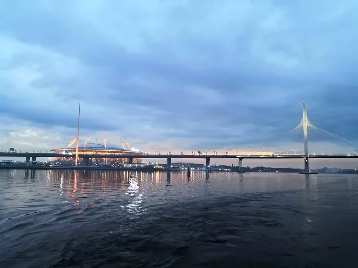Such a different Petersburg - My, Saint Petersburg, The Gulf of Finland, Gazprom arena, Zsd, The photo, Mobile photography, Longpost