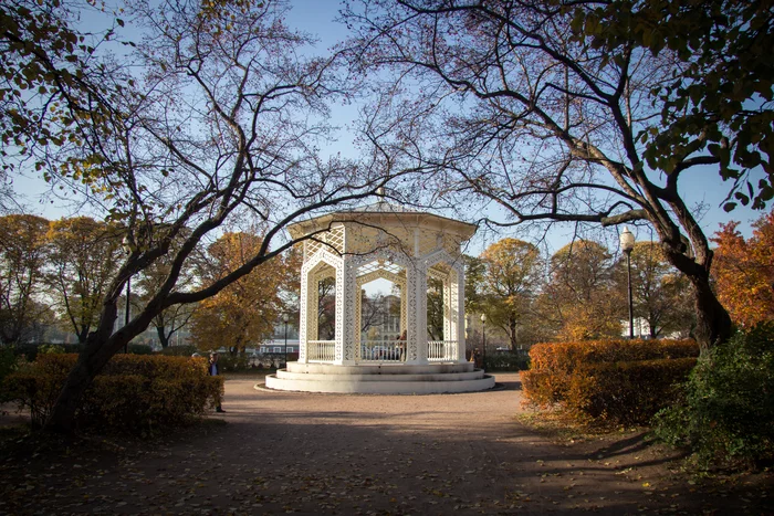 Gazebo in Gorky Park, Moscow - My, Moscow, Gorky Park, Alcove, Autumn, The photo