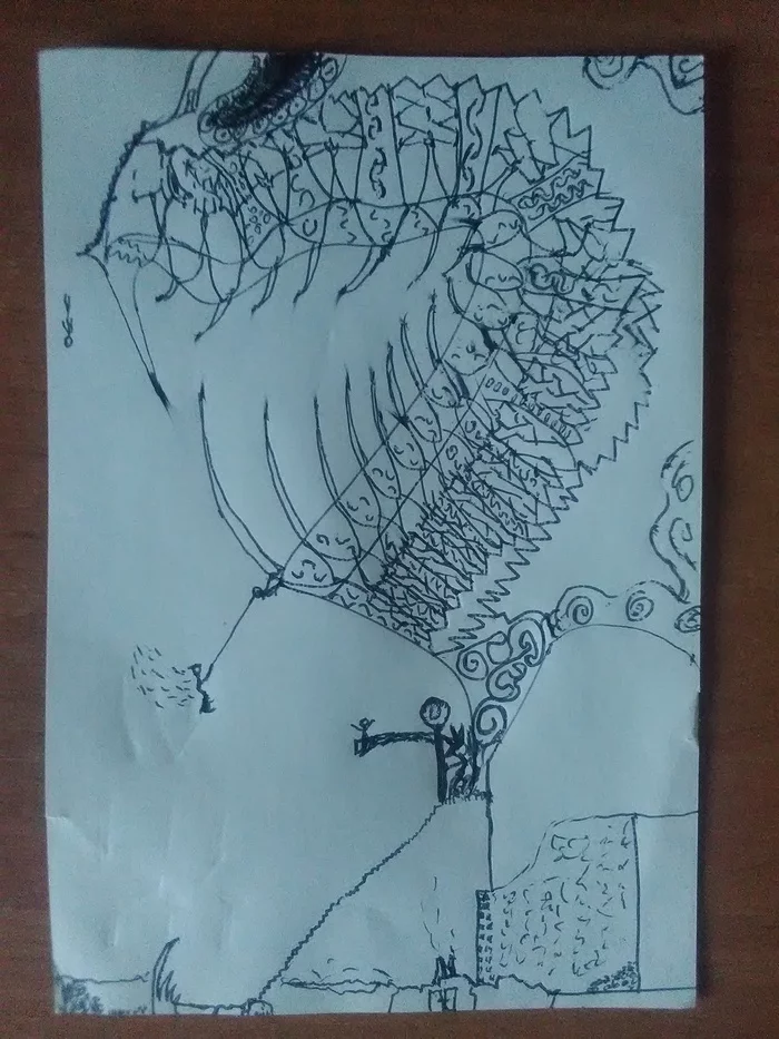 Reply to the post Just a couple of strokes - My, Scribble, Drawing, Vertical video, Children, Reply to post, Longpost