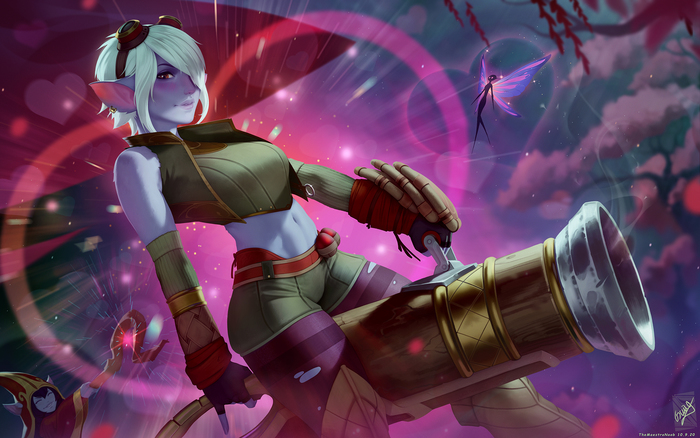   TheMaestroNoob, League of Legends, Tristana, , Anime Art, , Lulu
