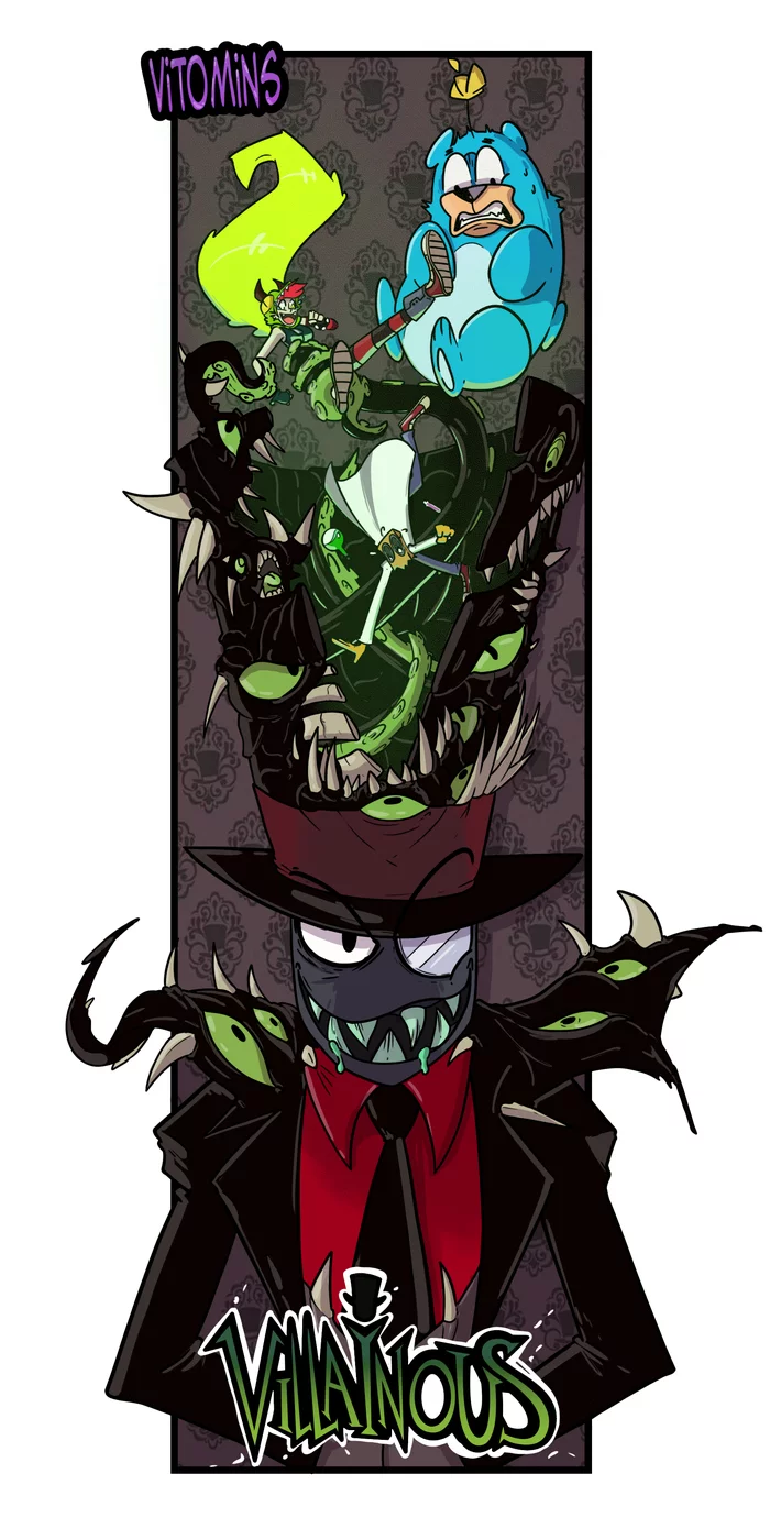 Sinister - My, Vitomins, Villainous, Black Heart, Cartoon network, Animated series, Art