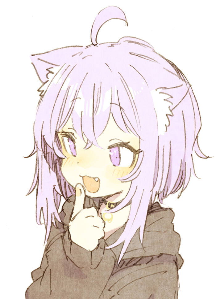 Качественный арт Okayu Nekomata (Hololive) роскошные сиськи