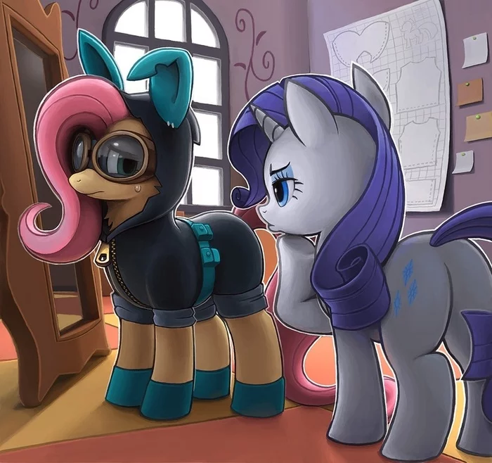 stealth suit - My little pony, Rarity, Fluttershy, 