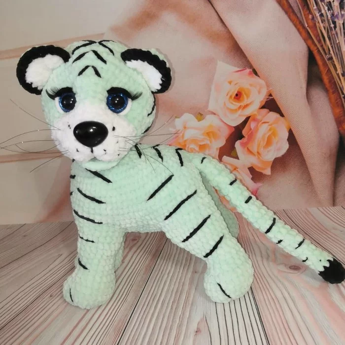 Tiger cub Marseille - My, Tiger cubs, Crochet, Knitting, Toys, Soft toy, Plush Toys, Tiger, New Year, Longpost