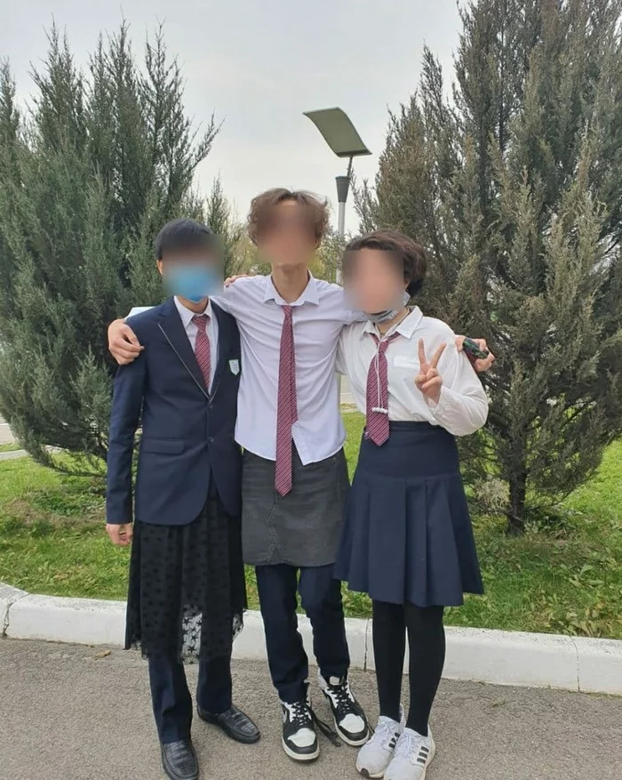 They say that we are in the sect of gay schools: what about schoolchildren who came to class in skirts after the suicide of a student in Kazakhstan - My, Kazakhstan, Astana, Almaty, School, Gender, Parents and children, Longpost, Negative, LGBT