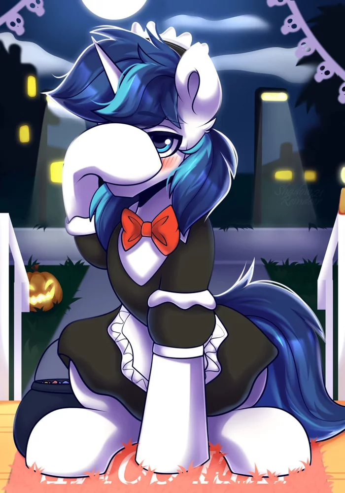 Cute Shining - My little pony, Shining armor, Shadowreindeer, Halloween, Housemaid, 