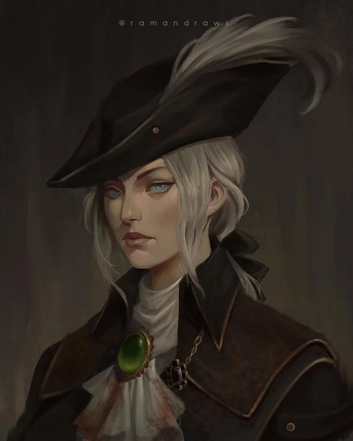 Леди Мария - Рисунок, Bloodborne, Lady Maria, Девушки, Арт