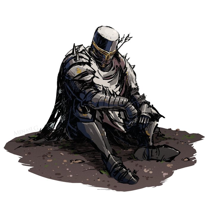 "shh, he's restin" byMenasLG Menaslg, Heide Knight, Dark Souls 2, Dark Souls, , Game Art, 