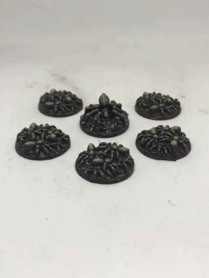 Amateur painting of miniatures. Harry Potter Miniatures Adventure Game. Acromantula Swarm - My, Miniature, Painting miniatures, Harry Potter, Spider, Fantastic Beasts and Where to Find Them, Board games, Longpost