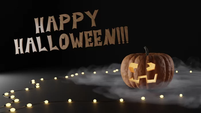 Happy Halloween to you, Dear) - My, Blender, Halloween, Pumpkin, Halloween pumpkin, 3D