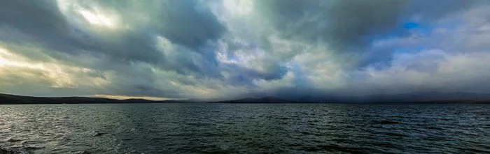 Lake Turgoyak in October - My, Mobile photography, Nature, The nature of Russia, Turgoyak, Lake, Panoramic shooting