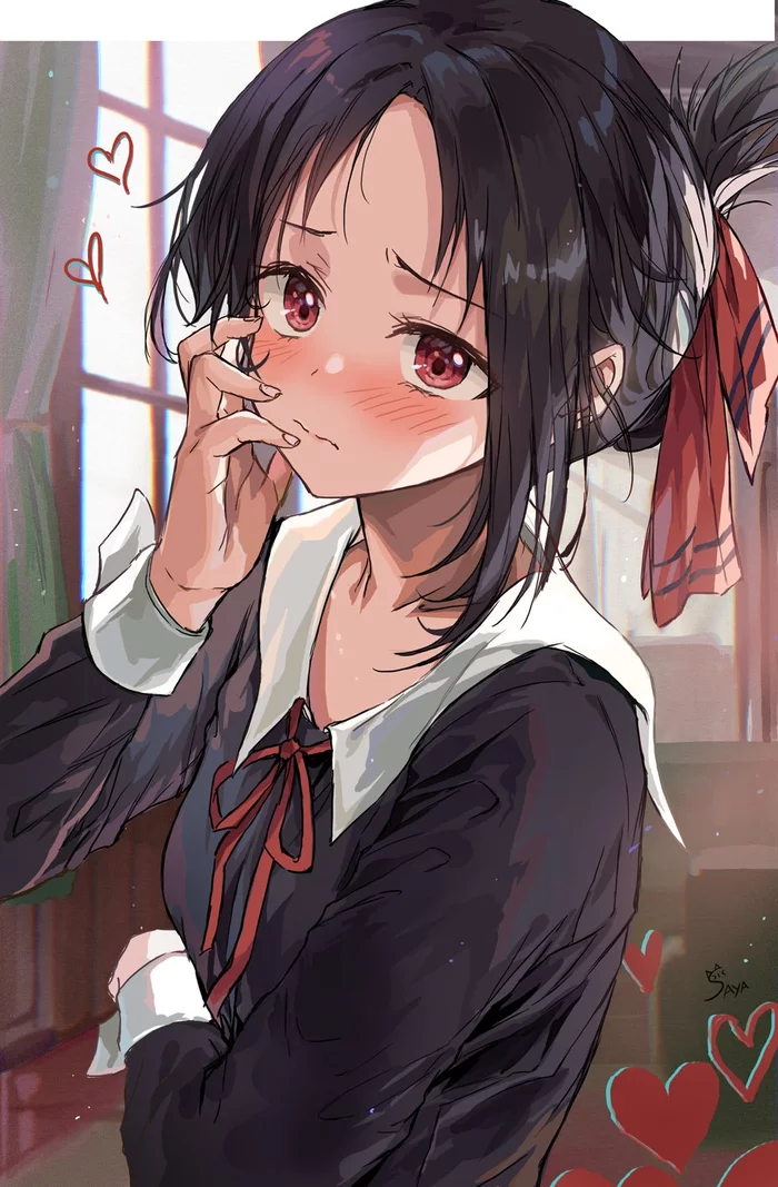 Кагуя - Аниме, Anime Art, Shinomiya Kaguya, Kaguya-Sama wa Kokurasetai, Арт, Девушки