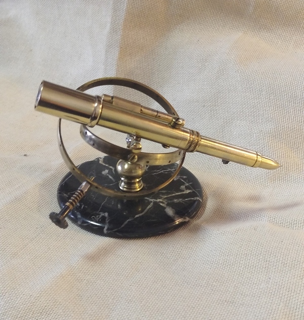 Desk pen Telescope - My, Steampunk, Pen, Brass, Marble, Longpost