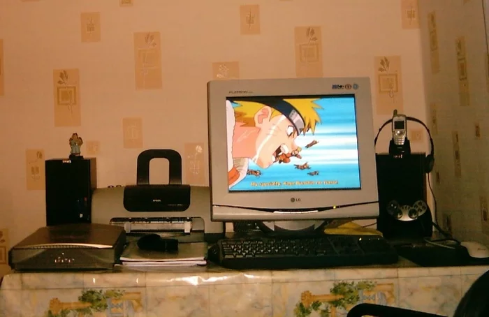 Reply to the post I found a photo of my old computer - Naruto, Siemens, My, Old pc, A wave of posts, Anime