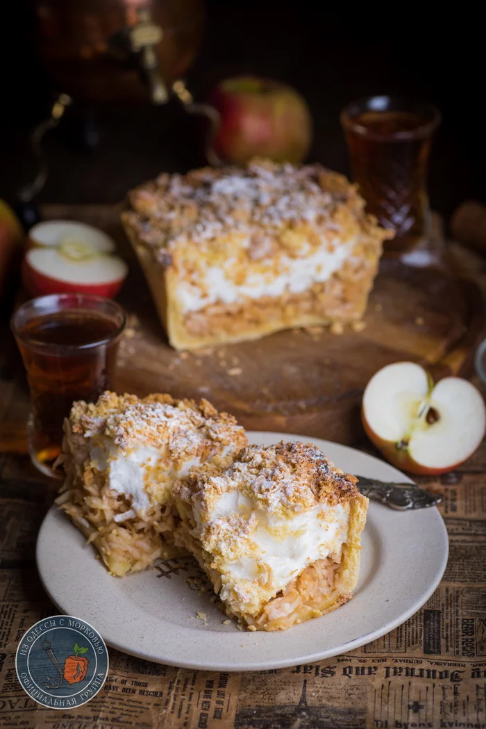 Apple pie. - From Odessa with carrots, Cooking, Food, Recipe, The photo, Pie, Longpost