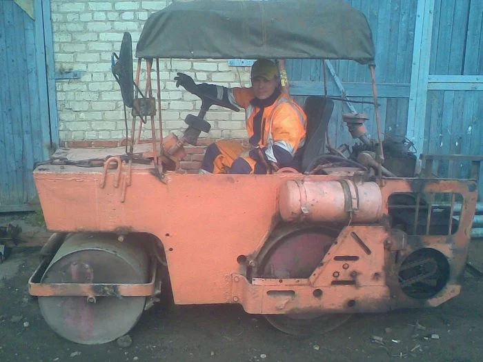 My first PC no no PC, road roller - My, Ice rink, Technics, Work, A wave of posts
