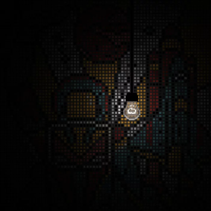 old mosaic - My, Pixel Art, Animation, Bulb, Mosaic, 8 bit, Pixel, Video, Longpost