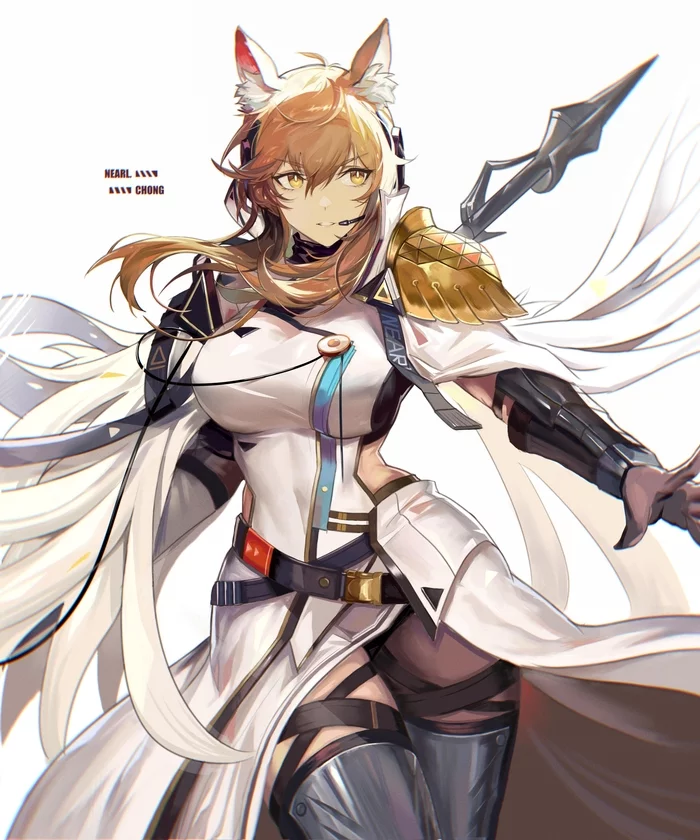 Nearl - Anime, Anime art, Arknights, Nearl, Animal ears, Mobile games